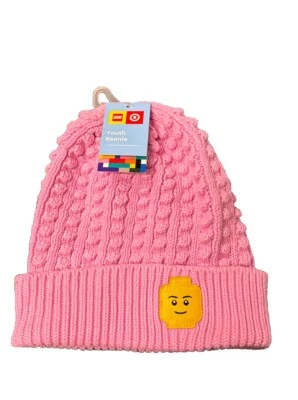 Lego Collection X Target Unisex Youth Beanie 1 Piece Pink Cotton Blend One Size - Image 1 of 2