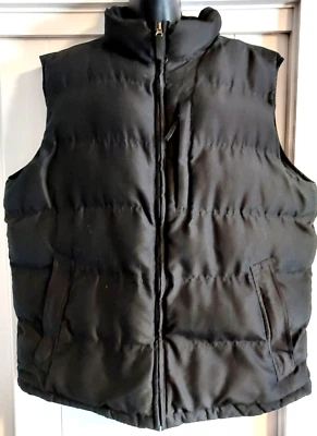 Weatherproof Mens Puffer Vest Black Polyester Zipper Closure Sz XL - Minor Stain - Image 1 of 4