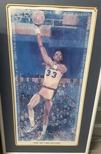 KAREEM ABDUL-JABBAR Signed The Record-Setter Lithograph Lakers HOF /1989 - Picture 1 of 5