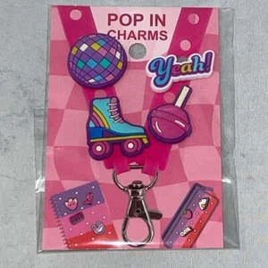 Crocs Pop on Jibbitz Schuh Charms 4er Set MÄDCHEN - PINK - DISCO - Bild 1 von 1