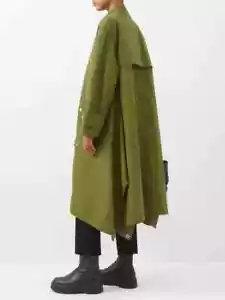 100% Authentic BNWT BURBERRY Wingmore Oversized Cotton Blend Parka Coat Green 8 - Picture 1 of 5