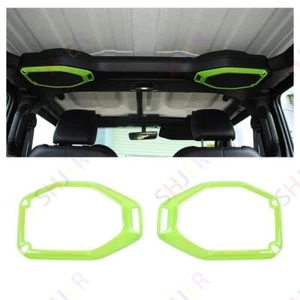 For Jeep Wrangler JL JT 18-23 Bright Green Top Roof Speaker Box Cover Trim Ring - Picture 1 of 7