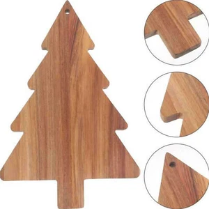 Christmas Tree Wooden Serving Board Snack Biscuit Plate Kitchen CharcuterieBoard - Picture 1 of 12