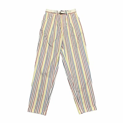 Pantalones de Colección Nuevos con Etiquetas Hunt Club Para Mujer Jrs Blanco Arco Iris Rayas EE. UU. 24x27.75 Talla 5 LEER Foto 1 de 4