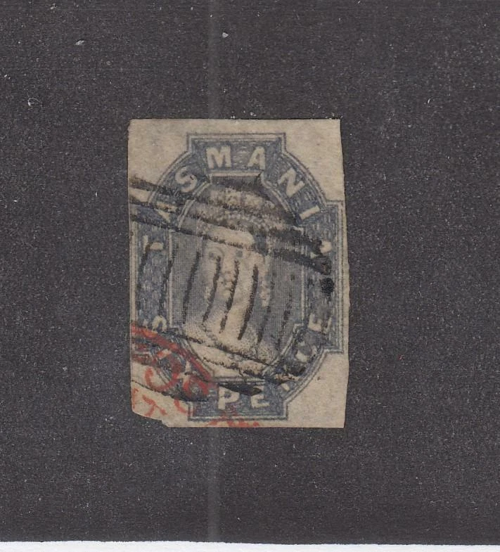 TASMANIA (MK3811) # 15 F-USADO 6d QUEEN VICTORIA/1865/AZUL GRIS GATO VAL $135 Foto 1 de 1