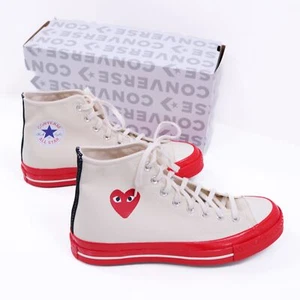 CDG Comme des Garcons x Converse Sneaker Hi NEU Damen 5 Herren 3 weiß rote Sohle - Bild 1 von 13