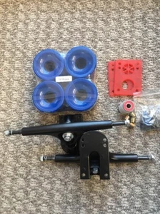 Longboard Wheels & Trucks Bundle180mm Trucks 70mm 78a Wheels Bearings A 7 - Picture 1 of 4