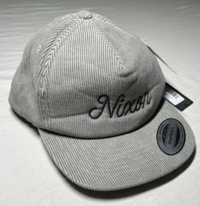 NIXON Strapback Corduroy Hat CAPITOL - Gray Embroidered - One Size - NWT - Picture 1 of 8