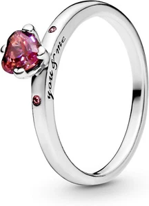 Genuine Pandora Preowned "You & Me" Promise Ring Sterling Silver Size 60 - Picture 1 of 5