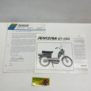 VINTAGE RIVIERA ST-100 MOPED DEALER ADVERTISING & SALES LETTERS - Picture 1 of 3