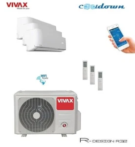 VIVAX Multisplit R Design 1x 2,6 KW + 1x 3,5 +1x 5 KW Klimagerät Klimaanlage A++ - Bild 1 von 6