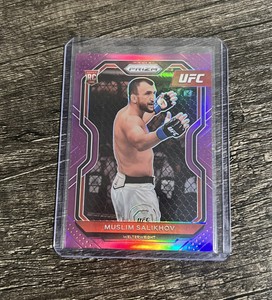 Muslim Salikhov 2021 Panini Prizm UFC Purple Prizm RC /149