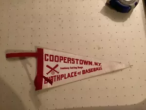 Rare Cooperstown Baseball Hall of Fame Doubleday Batting Range 12" Pennant Flag - Picture 1 of 4