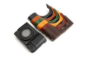 Real Leather Half Camera Case Bag Cover for Ricoh GR III GR3 GR IIIx GR3x - Picture 1 of 50
