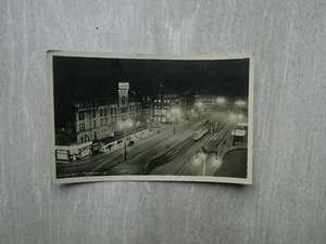 Cartolina Düsseldorf Wilhelmplatz stazione hotel ristorante tram 1934 - Foto 1 di 2