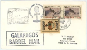 Galapagos Is. Cover w/1973 Elevation of Galapagos 50c(2),4 Diff "GALAPAGOS"h/s's - Picture 1 of 2