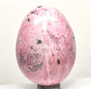 Rodocrosite 55mm 160g con inclusioni uovo cristallo naturale lucido minerale Perù - Foto 1 di 5