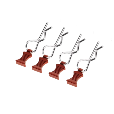 RC Hop Ups CNC Aluminum EZ Pulls With Body Clips (4) for 1/7 & 1/6 Scale Vehicle - Image 1 of 4