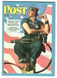 Rosie the Riveter Saturday Evening Post Norman Rockwell 1993 Curtis Co. Card # 1