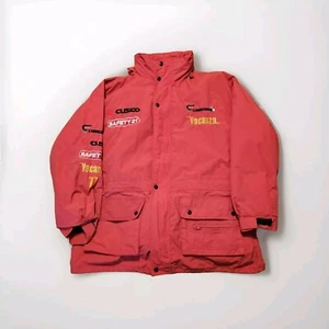 Vintage Rare Vacanza 77 Cusco Racing Logo 3-in-1 Red Jacket With Hood Safety 21 - Picture 1 of 14