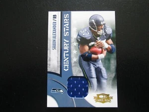 SHAUN ALEXANDER 2008 THREADS CENTURY STARS GAME WORN JERSEY PATCH CARD #206/250 - Bild 1 von 4