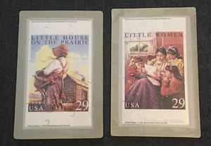 Rompecabezas de estampillas de libro de postales vintage “Little House on the Prairie, Little Woman” - Imagen 1 de 12