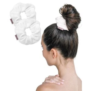 Large Microfiber Hair Scrunchies, Ultra Soft Towel Scrunchie, 2 Pcs (White) - Picture 1 of 9