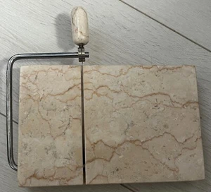 Marble Beige / Cream Cheese Slicer & Board - Picture 1 of 3