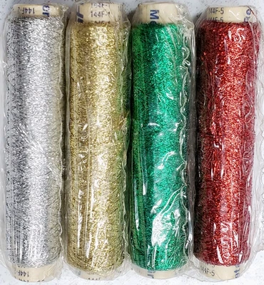 Rhode Island Textiles (YLI) Rayon Ribbon Floss Lot of 4 CHRISTMAS COLORS (1) - Image 1 of 4