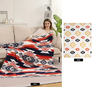ComfyLuxe Multi-Colored Tribal Pattern Throw Blanket - Picture 1 of 10