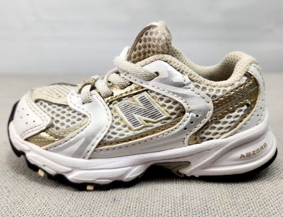 New Balance 530 Bungee Shoes Kids Toddler 6 White Gold Running Outdoors IZ530RD - Image 1 of 4