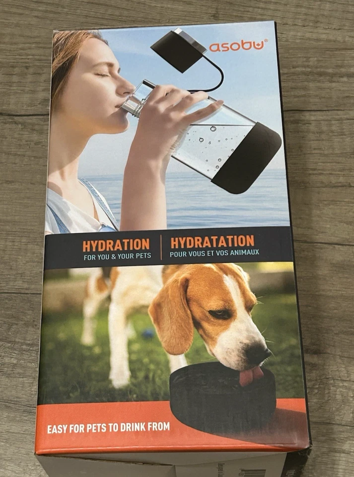 Asobu Travel Perro Cuenco Botella de Agua Lite Extraíble Silicona Cuenco Tritan 50 Oz Foto 1 de 4