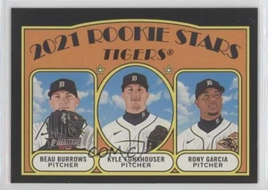 Topps Heritage Stars Black Border 2021/50 Beau Burrows Rony Garcia novato radiocontrol - Imagen 1 de 3