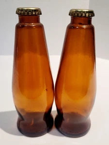 DE COLECCIÓN O'DOULS SALERO Y PIMENTERO TONO ÁMBAR-6 1/2" DE ALTO CON TAPA GIRATORIA - Imagen 1 de 3