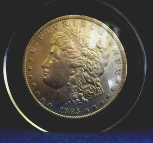 1885-O-MORGAN SILBER DOLLAR-FAST EDELSTEIN MIT KÜHNEN DETAILS-NIEDRIGES ERÖFFNUNGSGEBOT UND N.R. - Bild 1 von 2