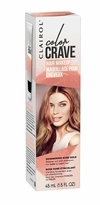 Maquillaje de color de cabello temporal Clairol Color Crave brillante oro rosa nuevo Foto 1 de 4