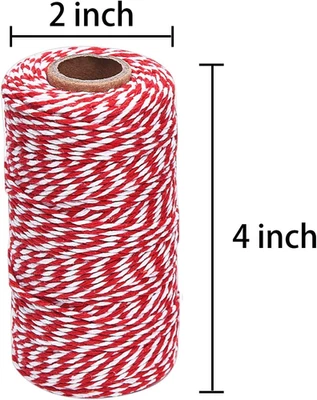 3 rollos de cuerda de algodón de Navidad y cuerda de yute natural para envolver regalos... Foto 1 de 4