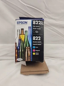 Epson 822 822XL Ink 4-Pack | Cyan Magenta Yellow Black XL | Exp 10/2027 | OEM - Afbeelding 1 van 3
