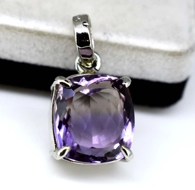 925 Sterling Silber Anhänger natürlicher Ametrin Kissenschliff 36 kt - Bild 1 von 4