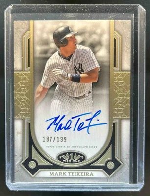 2024 Topps Tier One Mark Teixeira Prime Performers Auto #187/199 Yankees - Image 1 of 2