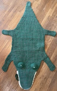 Wollfilz Kinderzimmer/Kinder Krokodile Teppich von Anthropologie ** Ausverkauft Spaß & gemütlich! - Bild 1 von 10