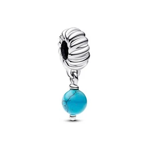 Pandora Charm-Anhänger Damen Türkisfarbener Stein Silber 793901C01 - Bild 1 von 4