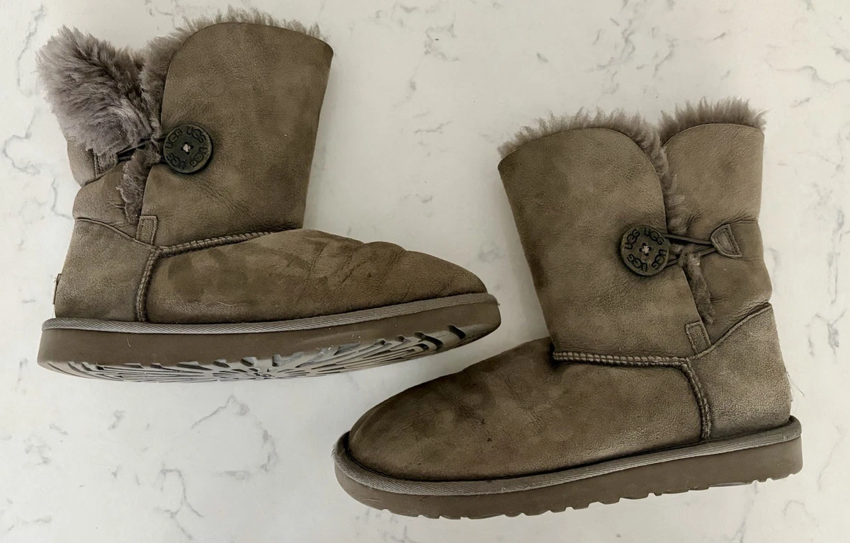 UGG Australia Bailey Button Gray Boots for Women for sale | eBay