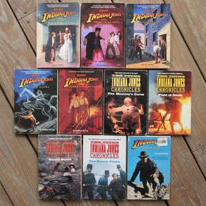 Indiana Jones + Young Indiana Jones + Chronicles Lot of 10 Vintage Books 1990s - Picture 1 of 24