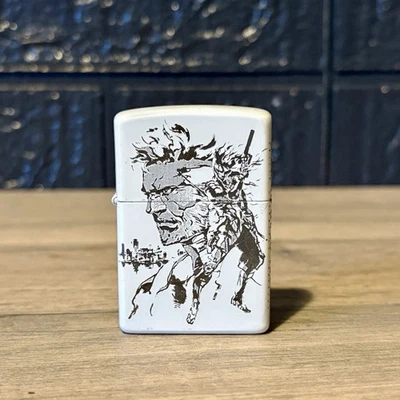 Metal Gear Solid 2 Sons of Liberty - Engraved White Flip Lighter In Gift Tin - Image 1 of 4