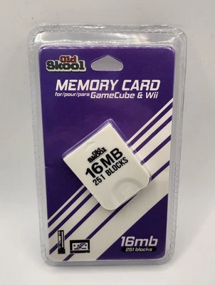 Old Skool 16Mb GameCube and Wii Memory Card- NEW! - Image 1 of 2