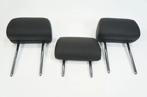 2011-2016 bmw 535i f10 rear back row seat headrest leather black set of 3 lh rh - Picture 1 of 8