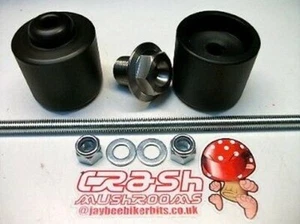 HONDA CBR929 2000- 2001 CRASH MUSHROOMS FRONT AXLE SLIDERS BOBBINS BUNGS S6J - Picture 1 of 1
