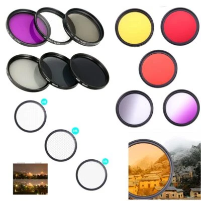 37 43 46 49 52 55 58 67 72 77 82mm DSLR Camera Lens Filter UV ND FLD Star Color - Image 1 of 4