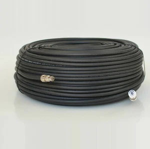 Cable coaxial 15M negro RG6 Magic Eye para cielo, enlace de TV enchufe de pared aéreo RF - Imagen 1 de 4